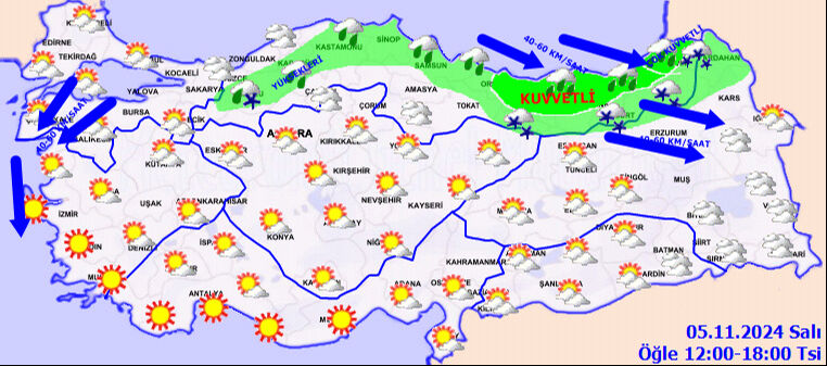 Meteoroloji'den 4 kente sarı kodlu uyarı: Saat verildi, kuvvetli geliyor - 2. Resim