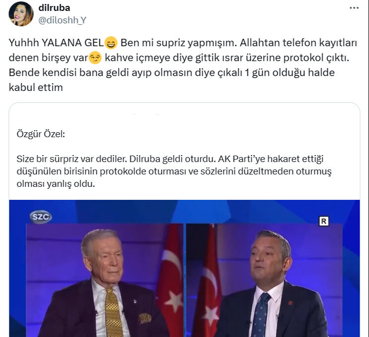 Özgür Özel 'yanlış oldu' dedi, Dilruba ateş püskürdü! Yuh yalana gel Özgür Özel 'yanlış oldu' dedi, Dilruba ateş püskürdü! Yuh yalana gel - 3. Resim