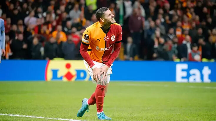 Galatasaray'da büyük şok! Mauro Icardi kenara sedyeyle geldi - 1. Resim