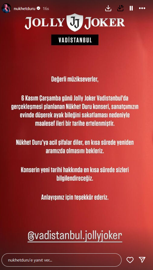 Nükhet Duru'dan sevenlerini üzen haber! Apar topar konserini iptal etti Nükhet Duru'dan sevenlerini üzen haber! Apar topar konserini iptal etti - 3. Resim