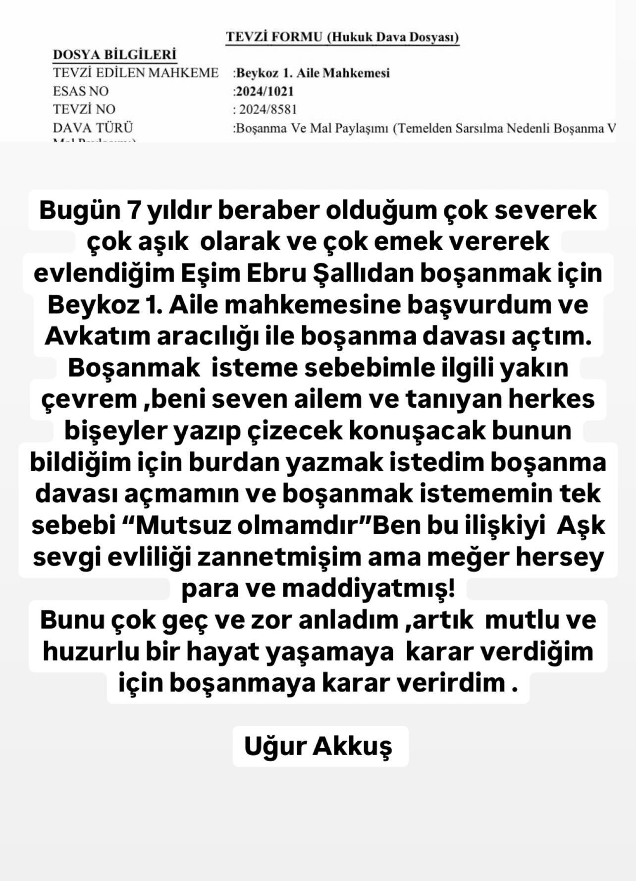 Ebru Şallı ile Uğur Akkuş boşanıyor! Nedenini açıkladı, suçlamaları tepki çekti Ebru Şallı ile Uğur Akkuş boşanıyor! Nedenini açıkladı, suçlamaları tepki çekti - 1. Resim