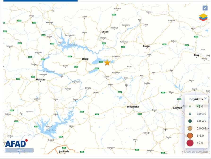 Elazığ'da 5 büyüklüğünde deprem! Çevre illerden de hissedildi - 1. Resim