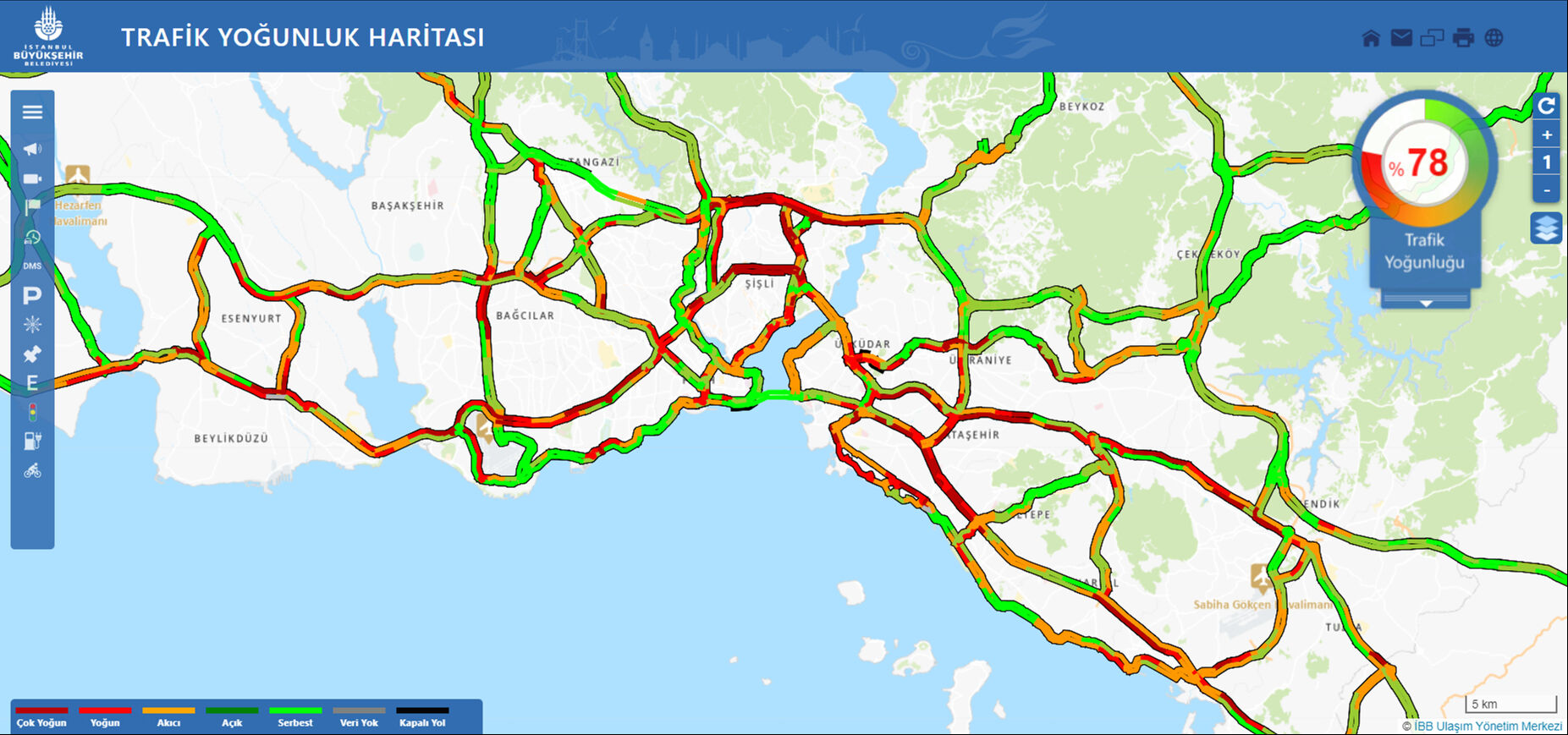 İstanbul'da 'ara tatil' trafiği! Harita kıpkırmızı, birçok nokta kilitlendi - 1. Resim