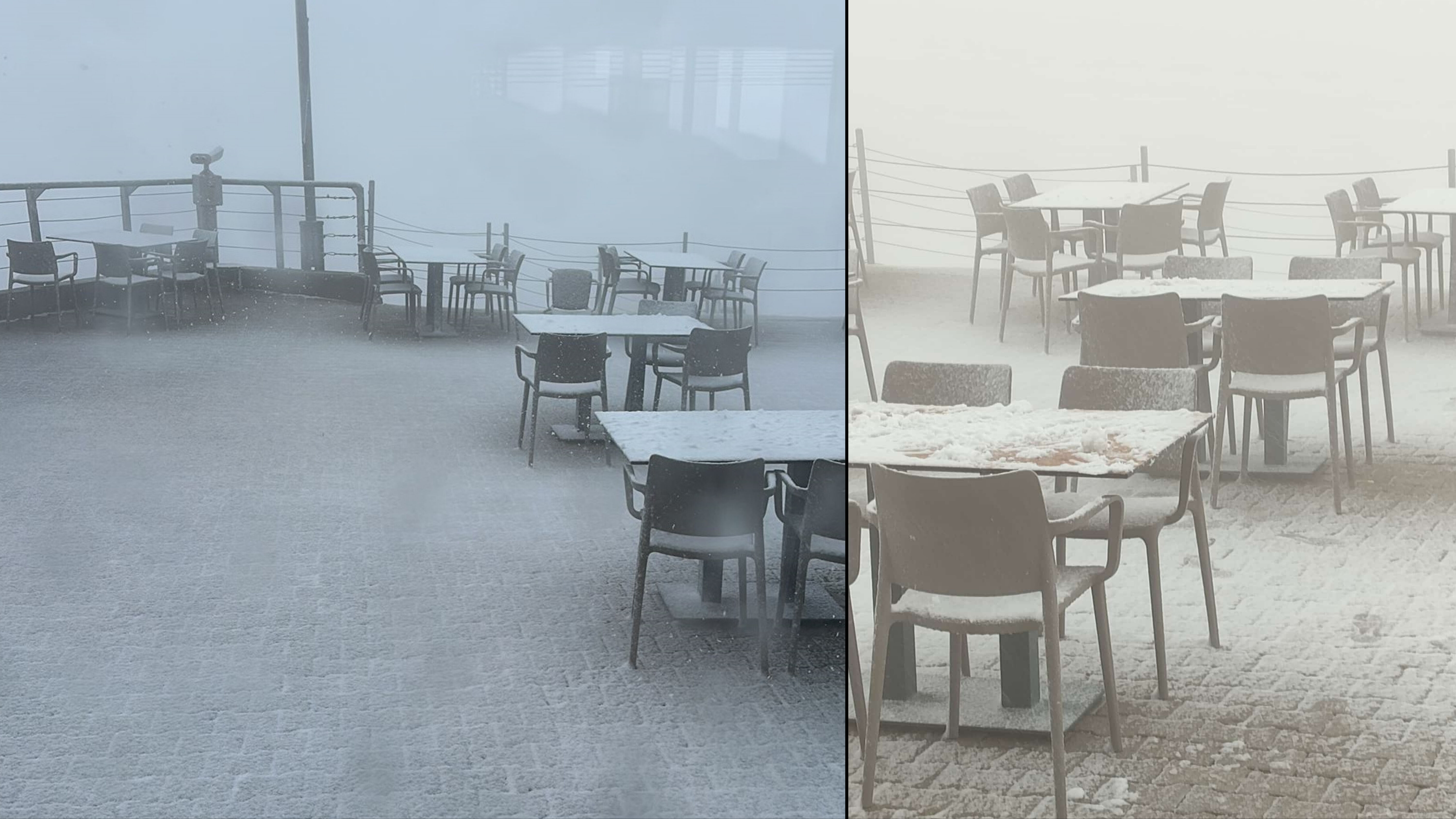 Antalya'da lapa lapa kar yağdı! Etraf beyaza büründü - 1. Resim