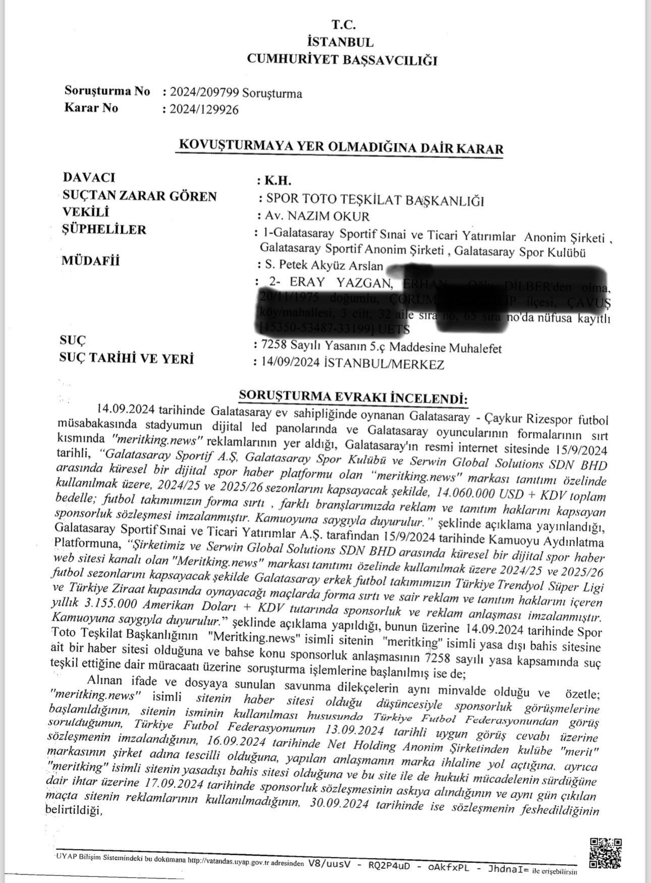 Yasadışı bahis reklamı soruşturmasında karar verildi! Galatasaray'a soruşturma açılmıştı - 2. Resim