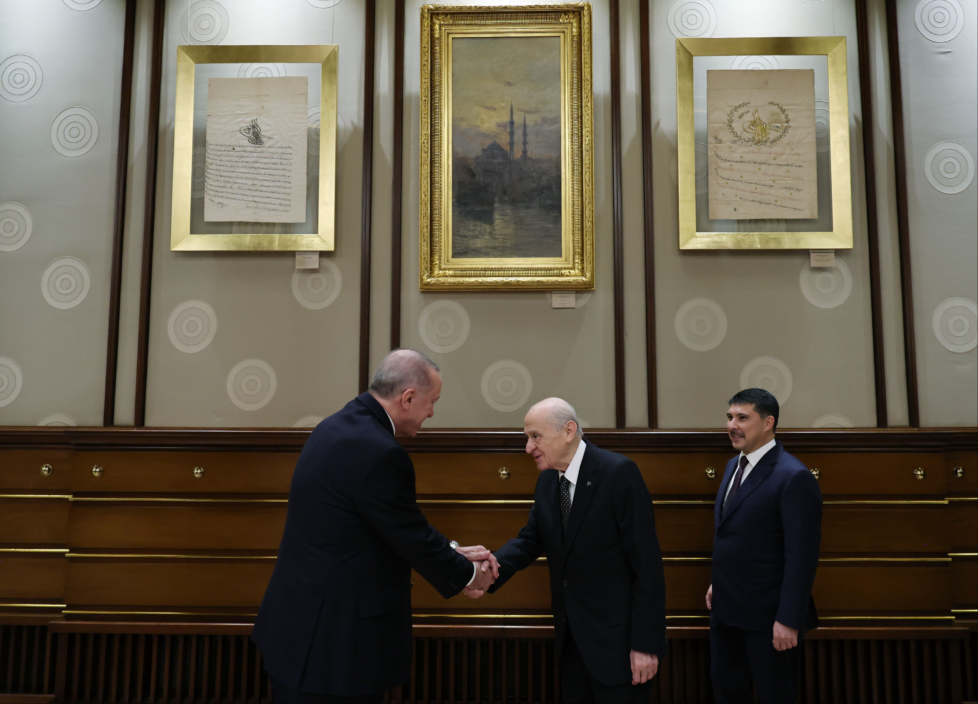 Erdoğan-Bahçeli zirvesi Külliye'de başladı - 1. Resim