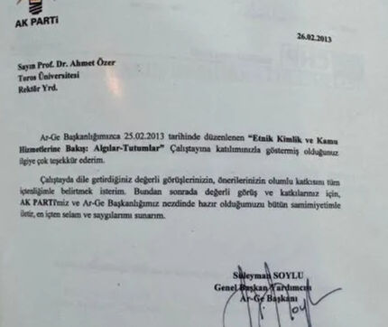 Ahmet Özer'e teşekkür mektubu ortaya çıktı! Süleyman Soylu'dan  Ahmet Özer'e teşekkür mektubu ortaya çıktı! Süleyman Soylu'dan