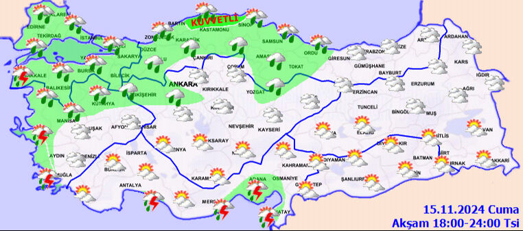 Meteoroloji İstanbul dahil birçok ili uyardı! Sıcaklıklar birden düşecek, kuvvetli yağış ve kar geliyor. - 3. Resim