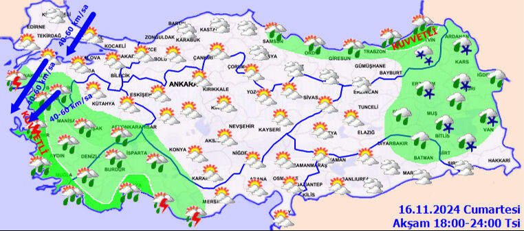 Meteoroloji'den yeni tahminler! Kuvvetli sağanak yağış ve kar uyarısı yapıldı Meteoroloji'den yeni tahminler! Kuvvetli sağanak yağış ve kar uyarısı yapıldı - 1. Resim