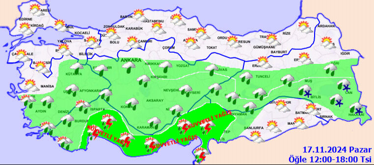 Meteoroloji'den yeni tahminler! Kuvvetli sağanak yağış ve kar uyarısı yapıldı Meteoroloji'den yeni tahminler! Kuvvetli sağanak yağış ve kar uyarısı yapıldı - 4. Resim