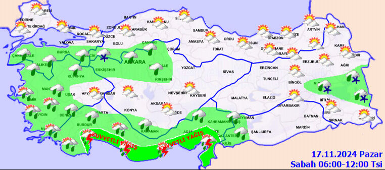 Meteoroloji'den yeni tahminler! Kuvvetli sağanak yağış ve kar uyarısı yapıldı Meteoroloji'den yeni tahminler! Kuvvetli sağanak yağış ve kar uyarısı yapıldı - 3. Resim
