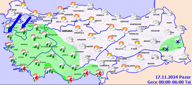 Meteoroloji'den yeni tahminler! Kuvvetli sağanak yağış ve kar uyarısı yapıldı Meteoroloji'den yeni tahminler! Kuvvetli sağanak yağış ve kar uyarısı yapıldı - 2. Resim