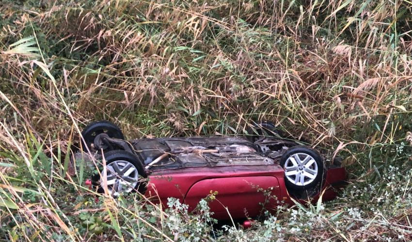 Tekirdağ’da kaza! Aracıyla dereye uçtu, burnu bile kanamadan çıktı - 1. Resim