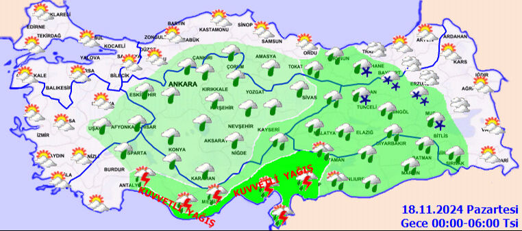 Meteoroloji bölge bölge, il il uyardı! Havalar birden soğuyacak, sağanak ve kar geliyor Meteoroloji bölge bölge, il il uyardı! Havalar birden soğuyacak, sağanak ve kar geliyor - 2. Resim