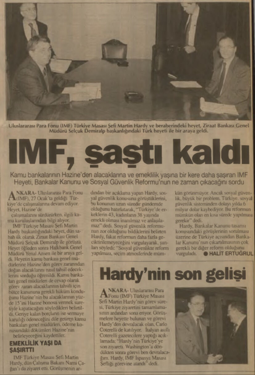 BİR ZAMANLAR TÜRKİYE — 38 yaşında emekliliğe IMF’çiler hayret etti! (4 Şubat 1999) - 1. Resim