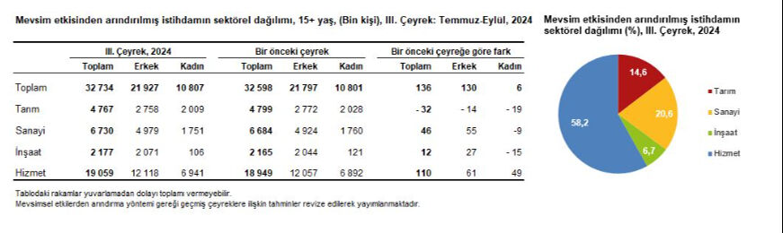 TÜİK açıkladı: Üçüncü çeyrekte işsizlik 8,7 oldu - 2. Resim