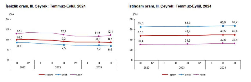 TÜİK açıkladı: Üçüncü çeyrekte işsizlik 8,7 oldu - 1. Resim