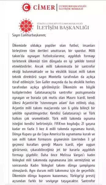 Icardi A Milli takımda oynayabilir mi? CİMER'e talepte bulunuldu! CİMER'e talepte bulunuldu! Icardi A Milli takımda oynayabilir mi? - 4. Resim