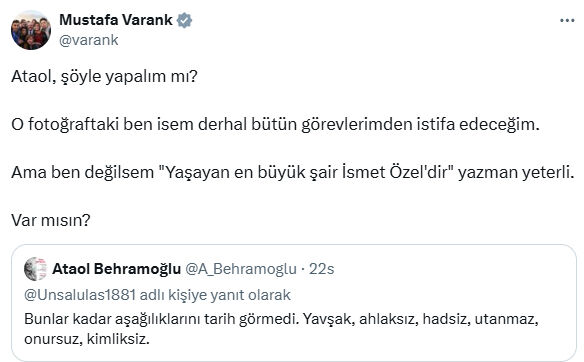 FETÖ üzerinden Milletvekili Mustafa Varank'ı hedef gösterdiler! Varank meydan okudu, Ataol Behramoğlu sessiz kaldı - 3. Resim