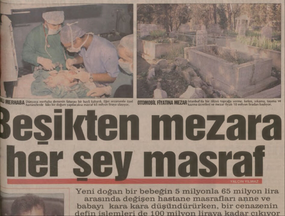 BİR ZAMANLAR TÜRKİYE — Doğmak da ölmek de çok pahalı! (18 Şubat 1995) - 1. Resim