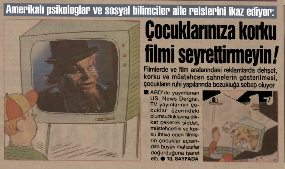 BİR ZAMANLAR TÜRKİYE —  Aman dikkat korku filmi! (1 ŞUBAT 1993) - 1. Resim