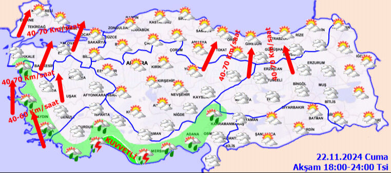 Meteoroloji 23 Kasım cumartesi günü için hava tahmin raporunu açıkladı! Kar yağışı geliyor Meteoroloji 23 Kasım cumartesi günü için hava tahmin raporunu açıkladı! Kar yağışı geliyor - 3. Resim