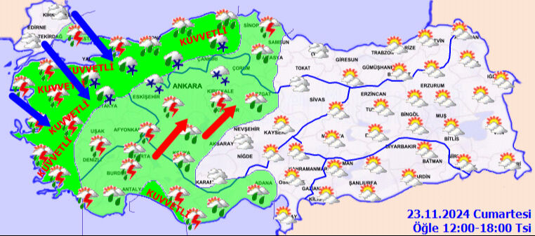 Meteoroloji 23 Kasım cumartesi günü için hava tahmin raporunu açıkladı! Kar yağışı geliyor Meteoroloji 23 Kasım cumartesi günü için hava tahmin raporunu açıkladı! Kar yağışı geliyor - 4. Resim