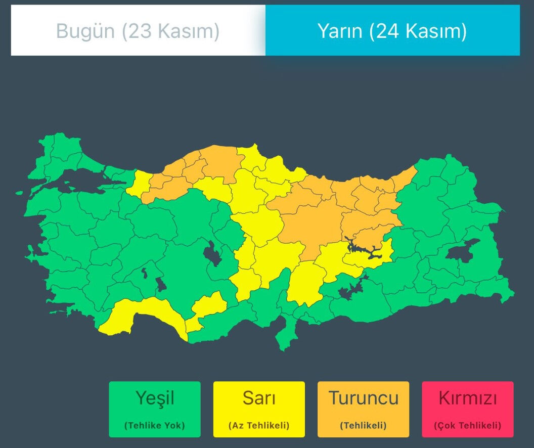 Bu kentlerde yaşayanlar dikkat! AFAD yarın için uyardı, turuncu ve sarı kod verildi - 1. Resim