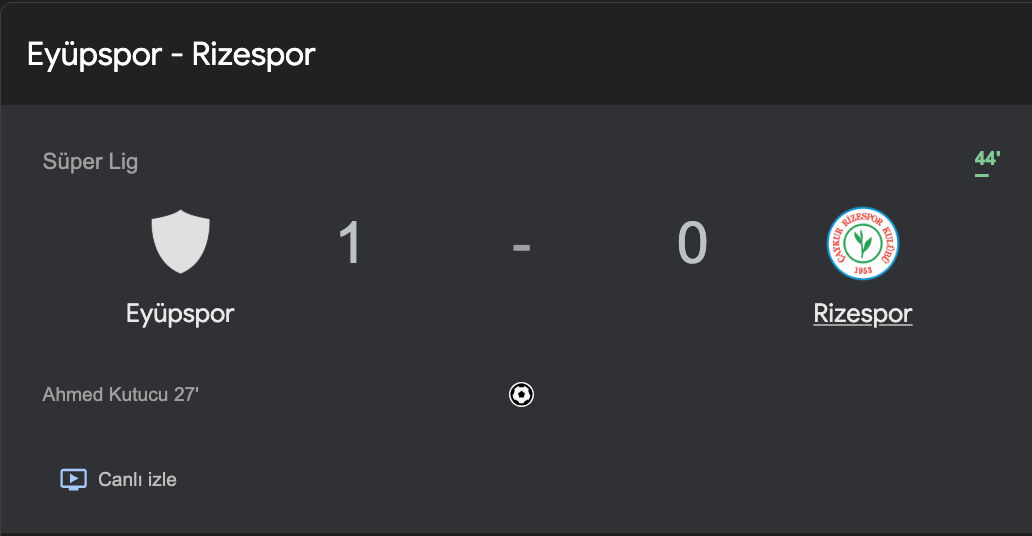 Eyüpspor- Rizespor maçını kim kazandı, kaç kaç bitti?  - 3. Resim