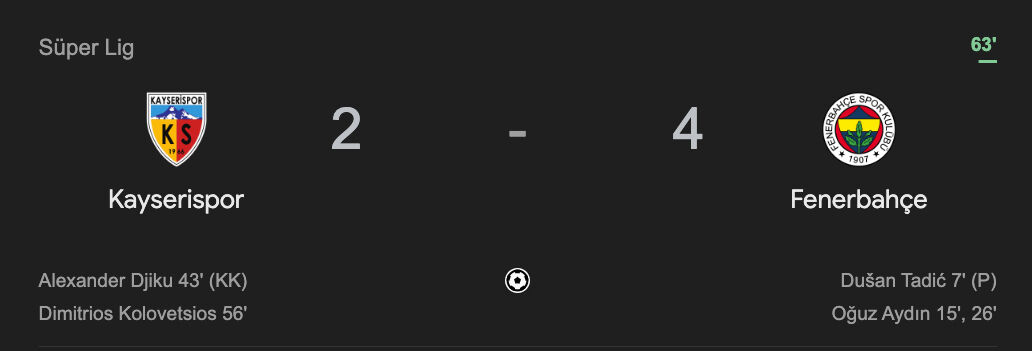 Kayserispor-Fenerbahçe maçı kaç kaç bitti, kimler kaç gol attı?  Kayserispor-Fenerbahçe maçı kaç kaç bitti, kimler kaç gol attı?  - 4. Resim