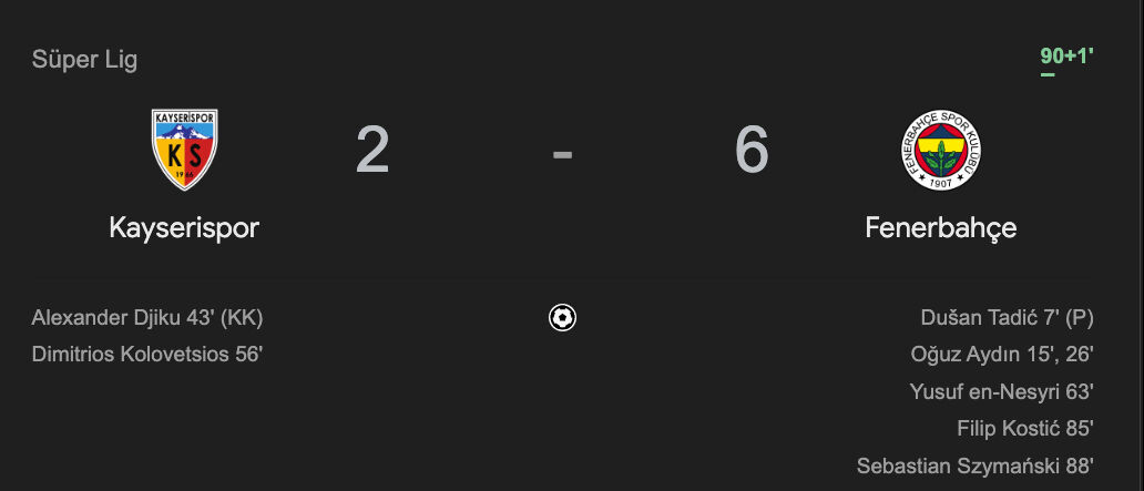 Kayserispor-Fenerbahçe maçı kaç kaç bitti, kimler kaç gol attı?  Kayserispor-Fenerbahçe maçı kaç kaç bitti, kimler kaç gol attı?  - 5. Resim
