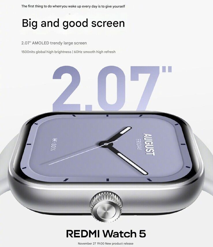 Xiaomi, yeni Redmi Watch 5'in daha fazla özelliğini paylaştı! - 1. Resim