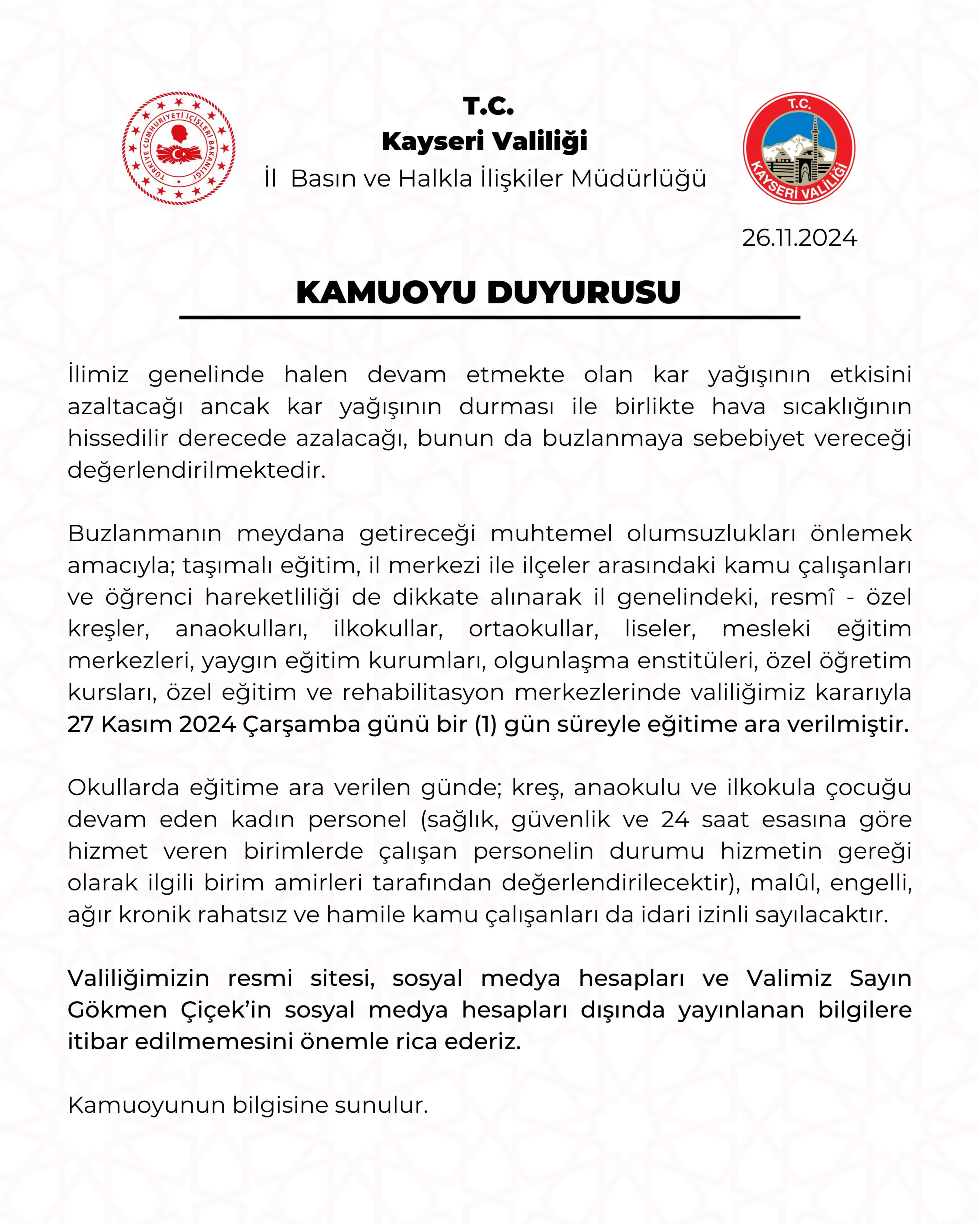 Okullar için tatil haberleri peş peşe geliyor! O ilde de kar nedeniyle eğitime 1 gün ara verildi! - 1. Resim