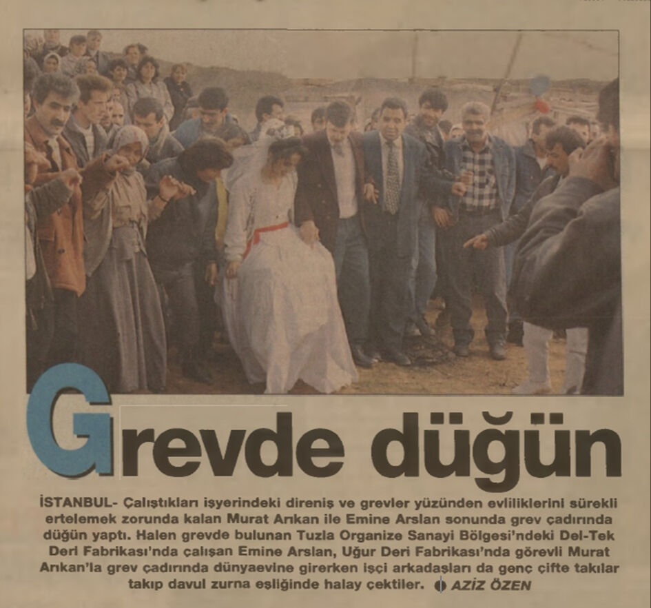 BİR ZAMANLAR TÜRKİYE — Grev çadırında düğün! (3 Mart 1997) - 1. Resim