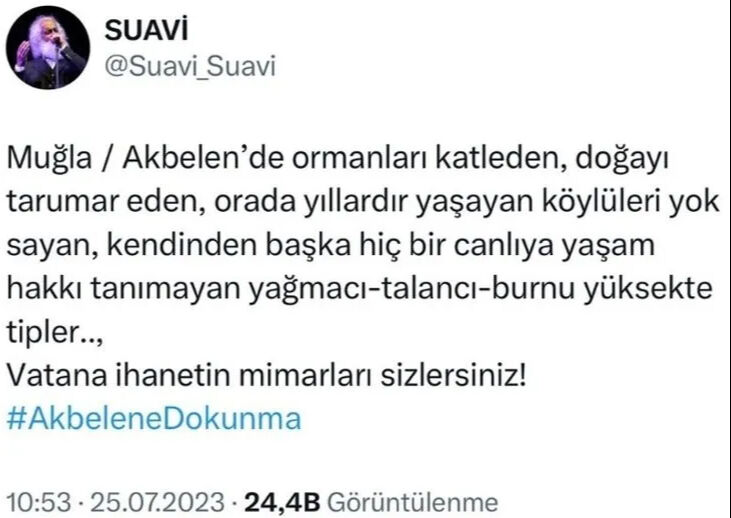Şarkıcı Suavi'nin villa dikmek için ağaç katliamı yaptığı ortaya çıkmıştı! Bakanlık inceleme başlattı - 2. Resim