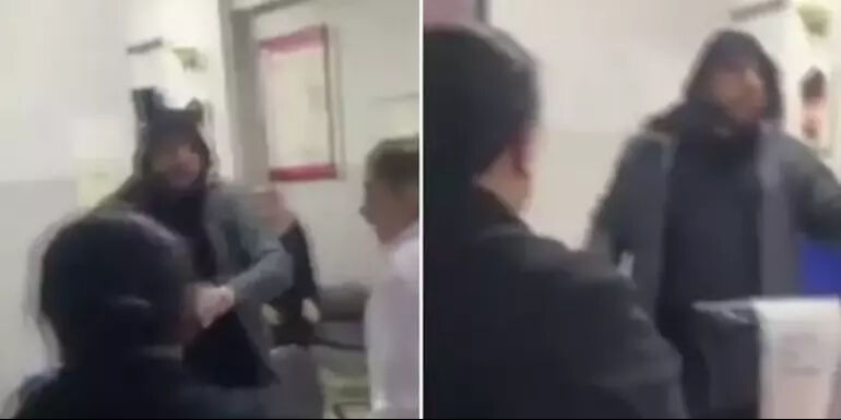 Skandal görüntüler! Ehliyet raporu için kan isteyen doktora saldırdı - 1. Resim