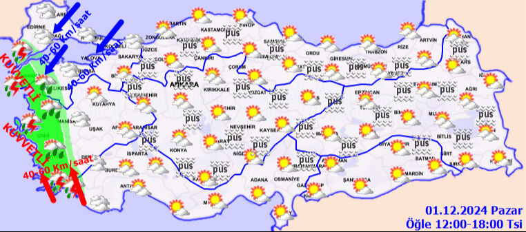 Meteoroloji'den kuvvetli sağanak, fırtına ve kar uyarısı! Saat verildi, seferler bir bir iptal ediliyor - 11. Resim