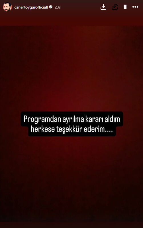 Caner Toygar programdan ayrıldı! Peş peşe olay paylaşımlar... - 2. Resim