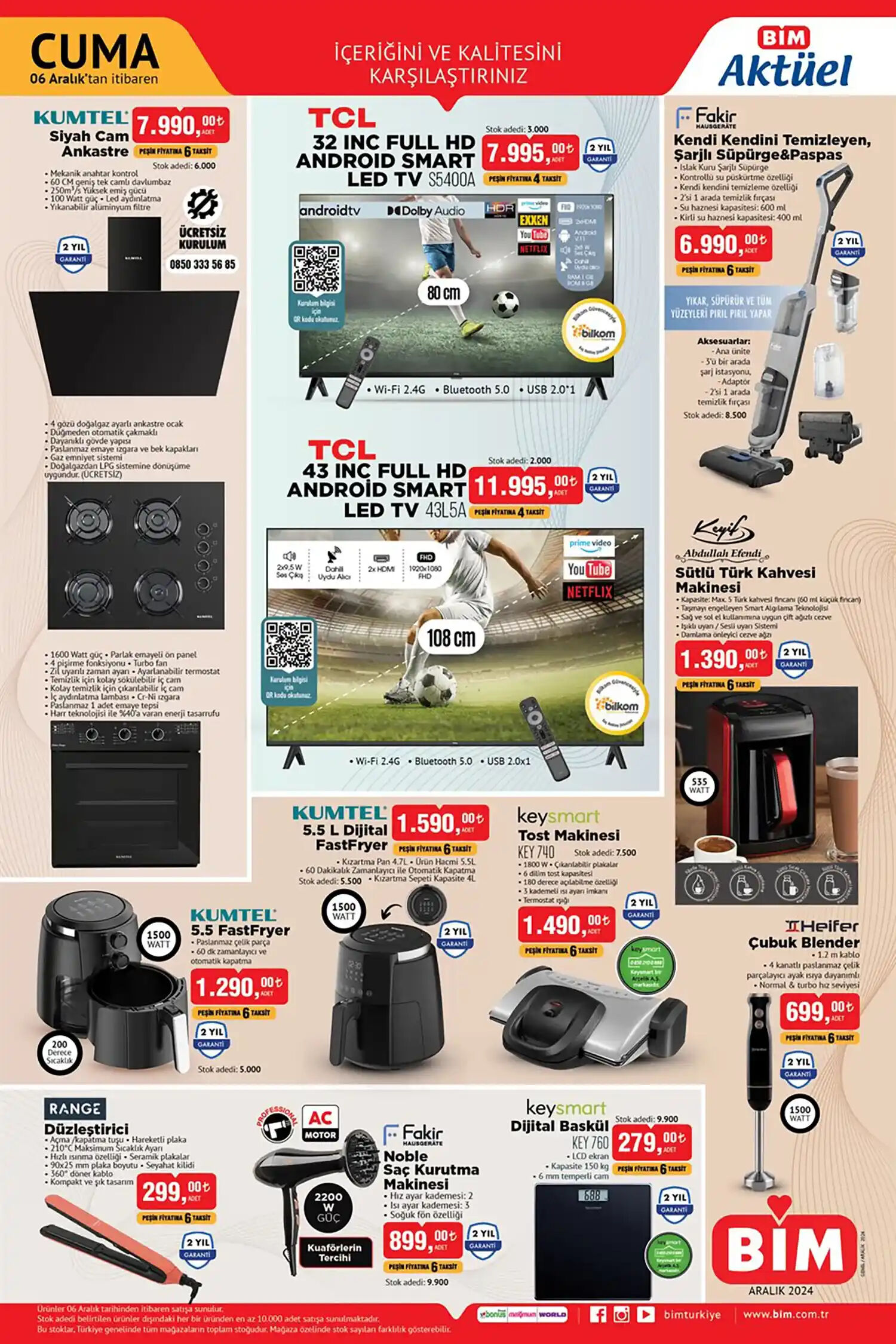6 Aralık 2024 BİM Aktüel kataloğu yayınlandı! Televizyon, süpürge ve daha fazlası - 1. Resim