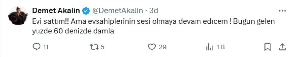 Demet Akalın kira zam oranını beğenmedi! Paylaşımı olay olunca kısa sürede sildi - 4. Resim