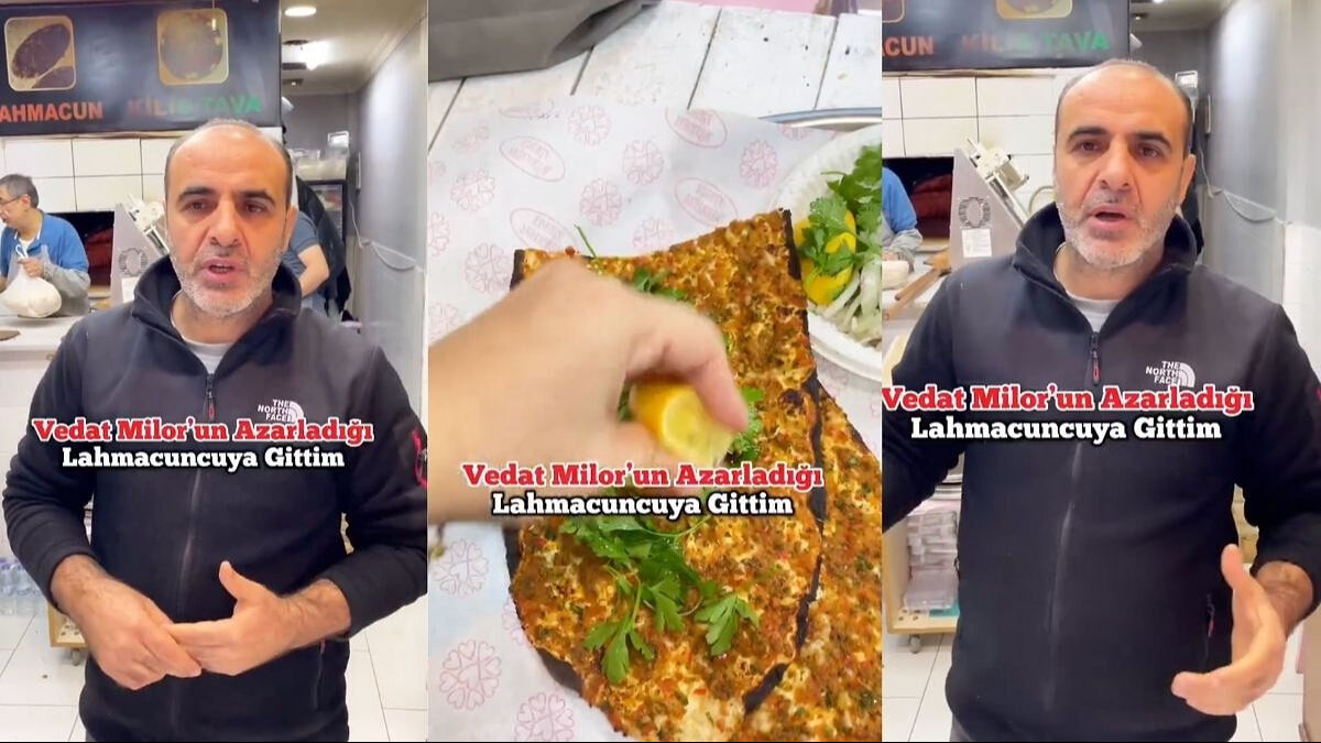 Vedat Milor'un tepki gösterdiği lahmacuncudan olay açıklama! 