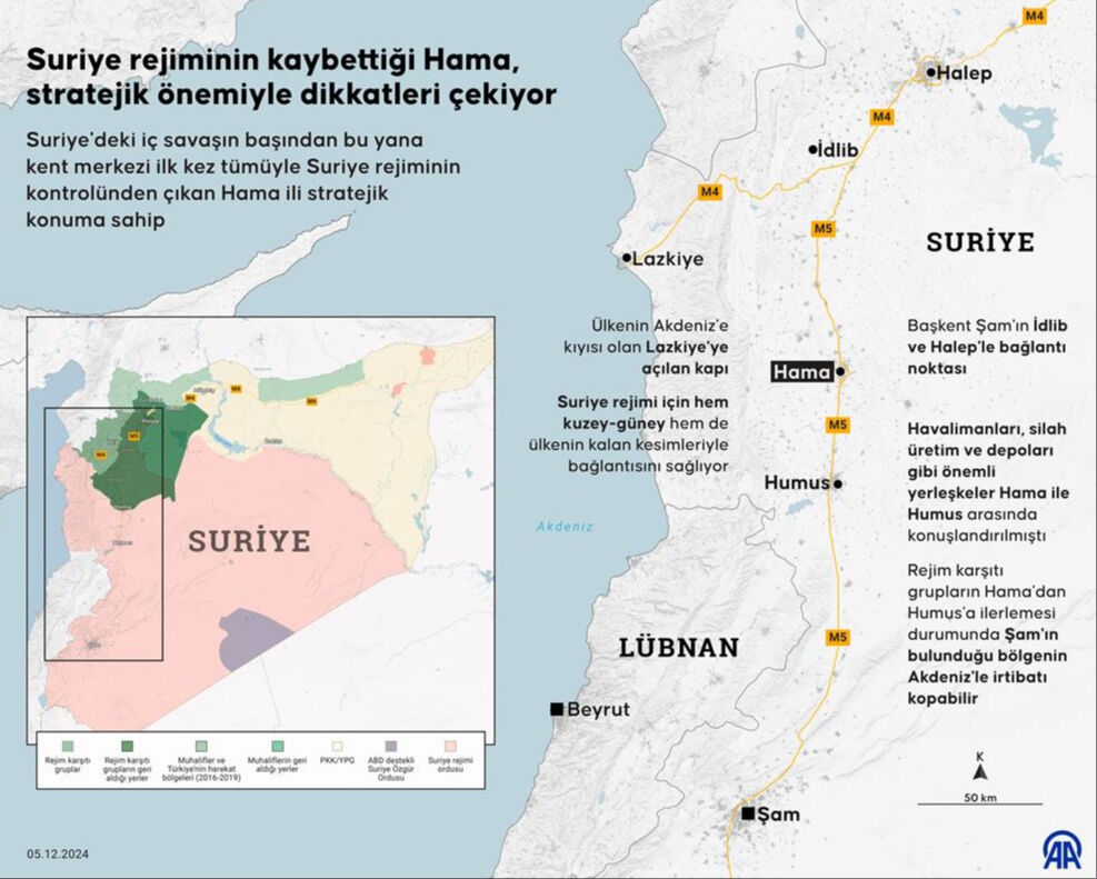 Suriye'de tarihi günler! Hama'yı ele geçiren muhalifler adım adım Şam'a ilerliyor - 1. Resim