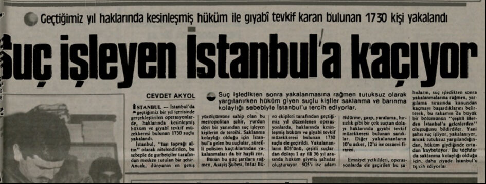 BİR ZAMANLAR TÜRKİYE — İstanbul'un taşı toprağı suçlu! (12 Şubat 1990) - 1. Resim