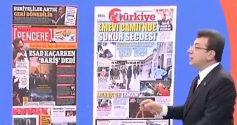 Türkiye gazetesinin 'Şükür Secdesi' manşeti Ekrem İmamoğlu'nu rahatsız etti! Canlı yayındaki sözlerine büyük tepki Türkiye gazetesinin 'Şükür Secdesi' manşeti Ekrem İmamoğlu'nu rahatsız etti! Canlı yayındaki sözlerine büyük tepki - 1. Resim
