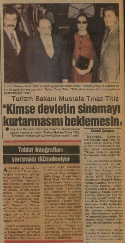 BİR ZAMANLAR TÜRKİYE — Sinema krizde, yetiş devlet baba! (2 Şubat 1989) - 1. Resim