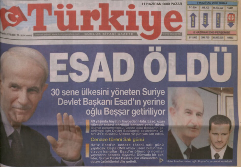 BİR ZAMANLAR TÜRKİYE —  Diktatör Esad öldü, acaba bu "göz doktoru" nasıl? (11 Haziran 2000) - 1. Resim