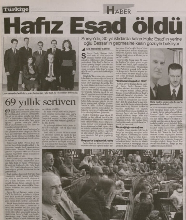 BİR ZAMANLAR TÜRKİYE —  Diktatör Esad öldü, acaba bu "göz doktoru" nasıl? (11 Haziran 2000) - 2. Resim