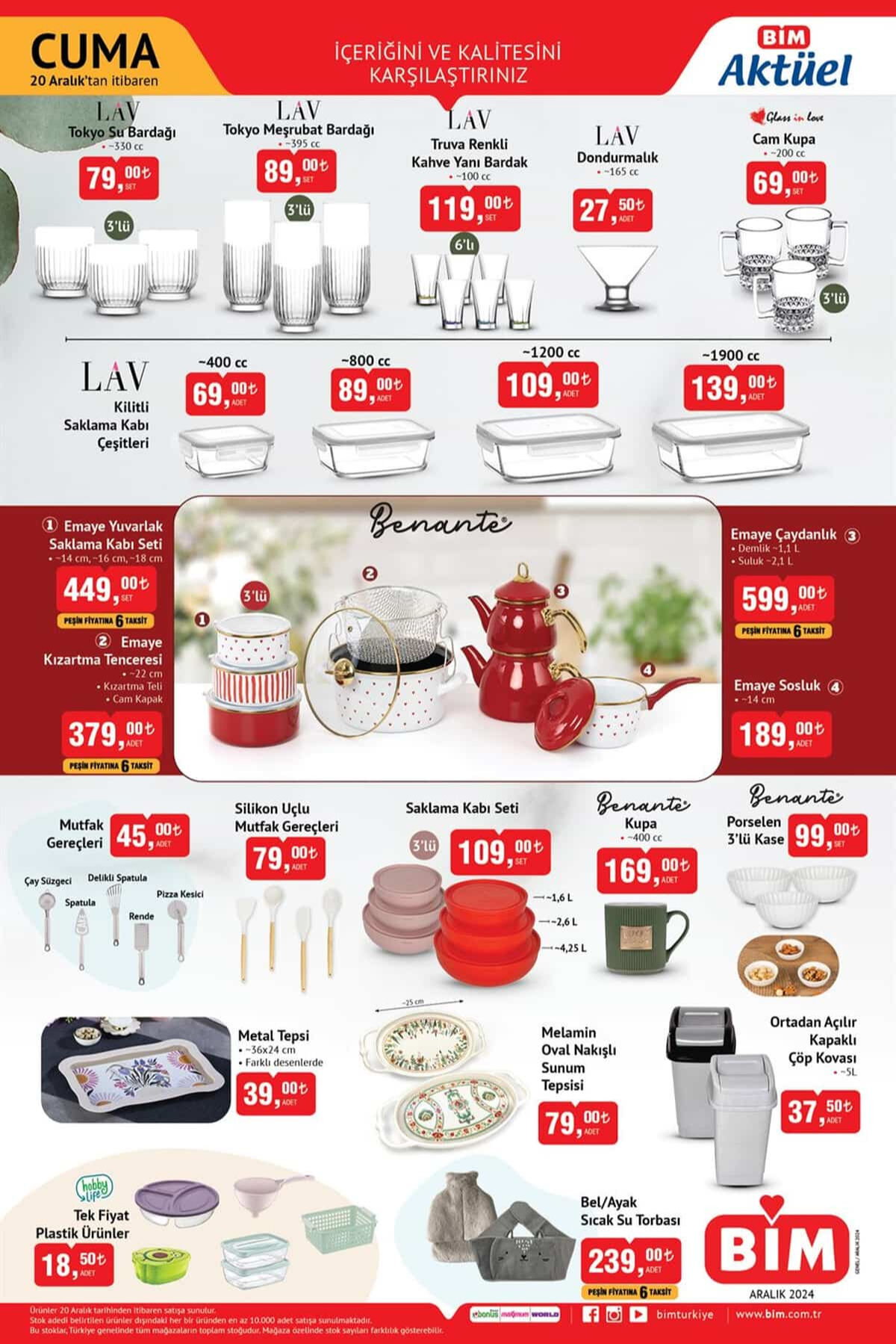 BİM 20 Aralık 2024 aktüel kataloğu: Ev gereçlerinden gıda ürünlerine bir çok fırsat - 3. Resim