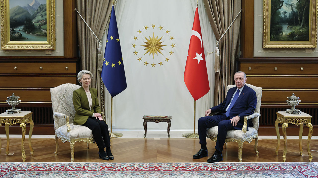 Cumhurbaşkanı Erdoğan, AB Komisyonu Başkanı Ursula von der Leyen'i kabul etti - 2. Resim