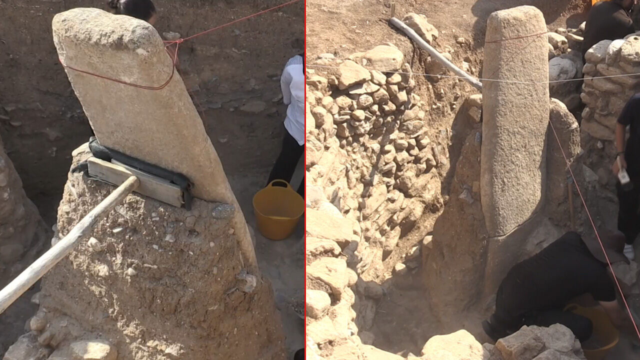 Mardin'de 12 bin yıllık işlenmiş taş blok bulundu - 1. Resim